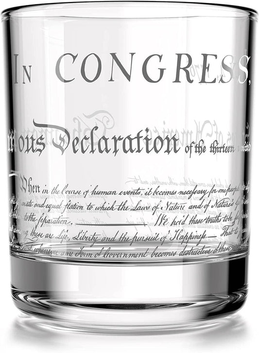 Declaration of Independence - Whiskey Glass - 12 oz
