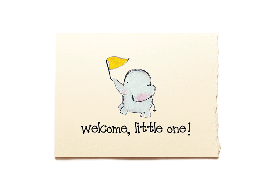 Welcome Elephant Baby/Expecting Card
