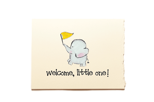Welcome Elephant Baby/Expecting Card