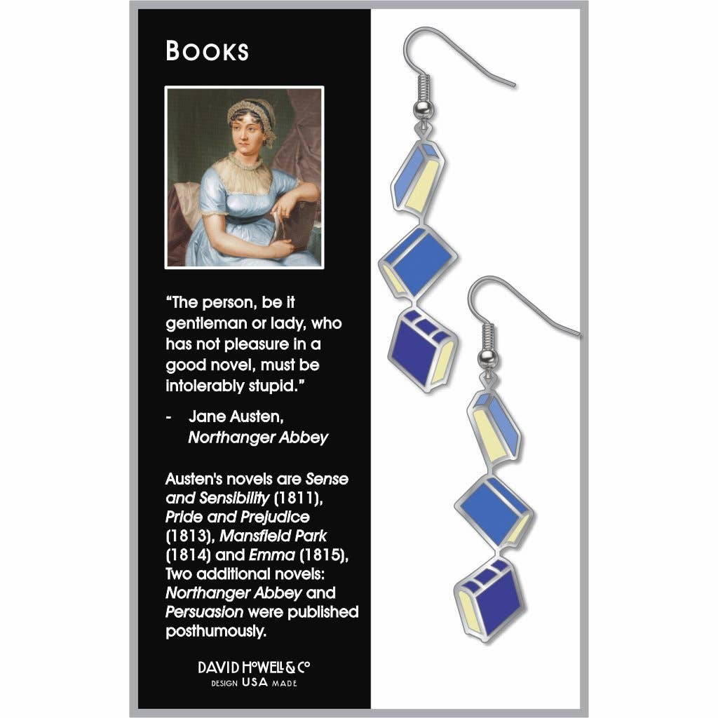 Blue Books Earrings