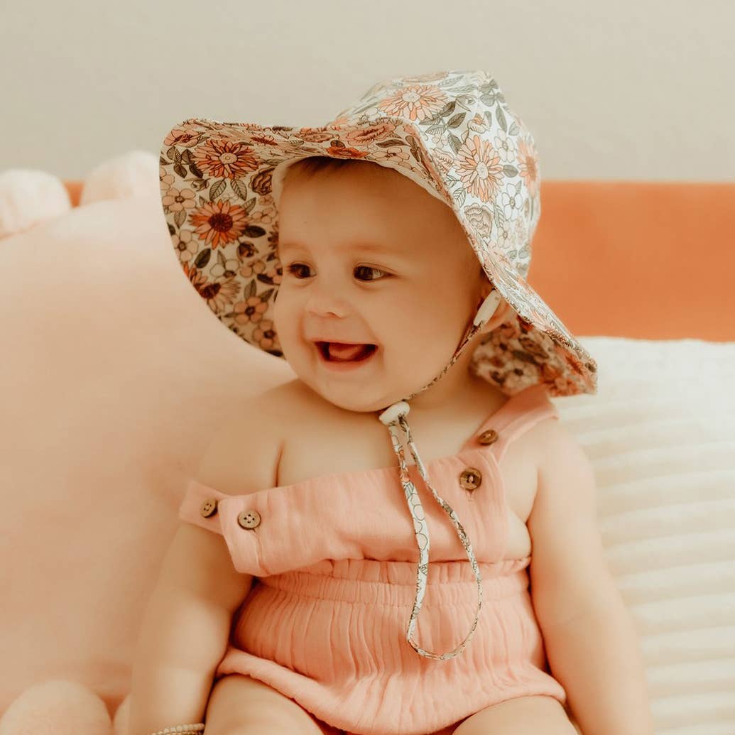Vintage Flora Sunhat 0-6 months