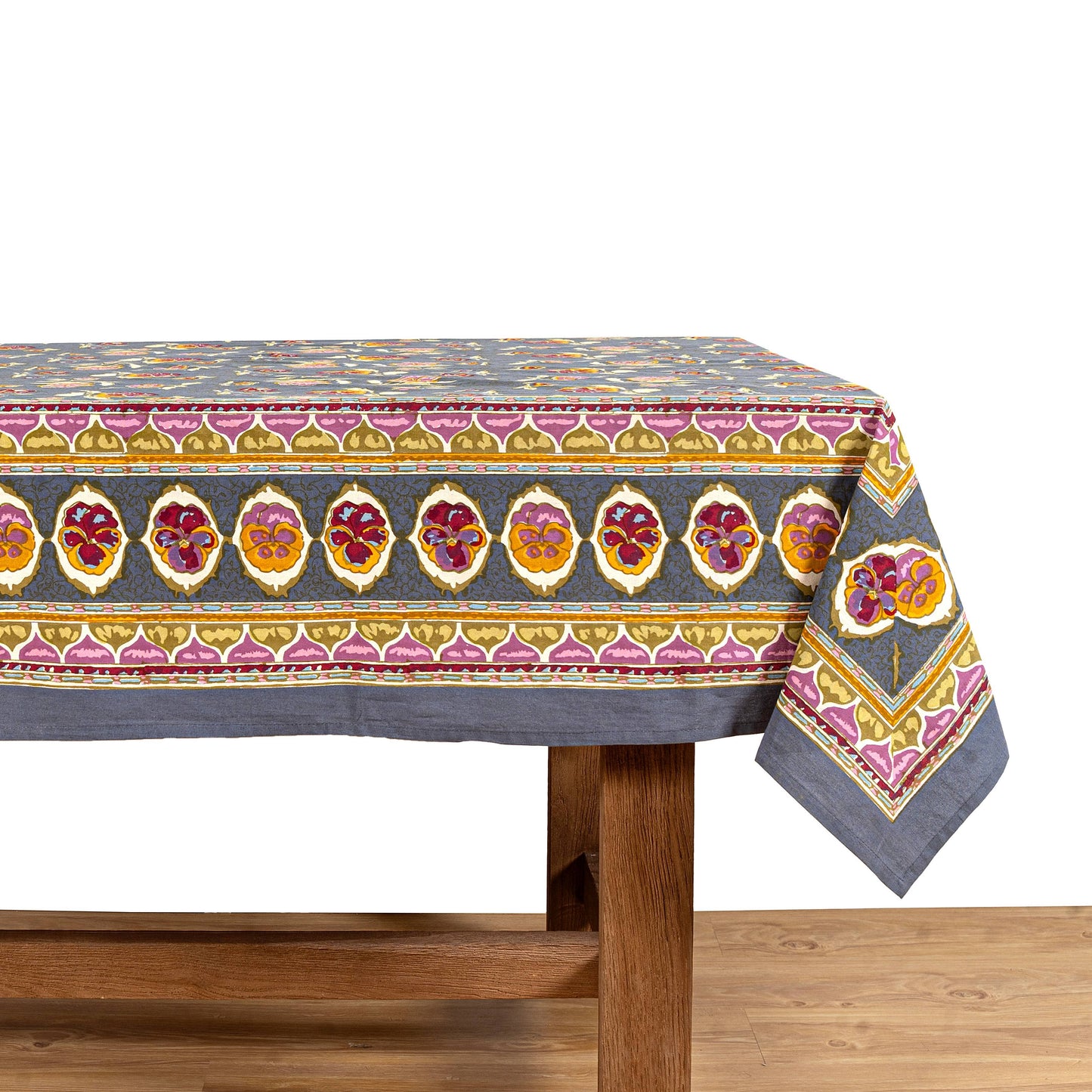 Pansy Red & Grey: Tablecloths 71" x 106"