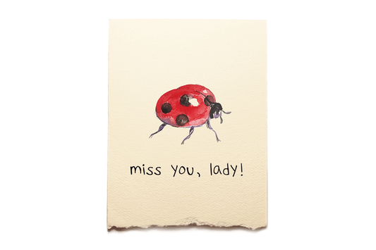 Ladybug Miss You Card