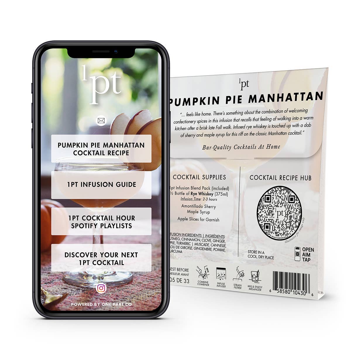 1pt Pumpkin Pie Manhattan Cocktail Pack