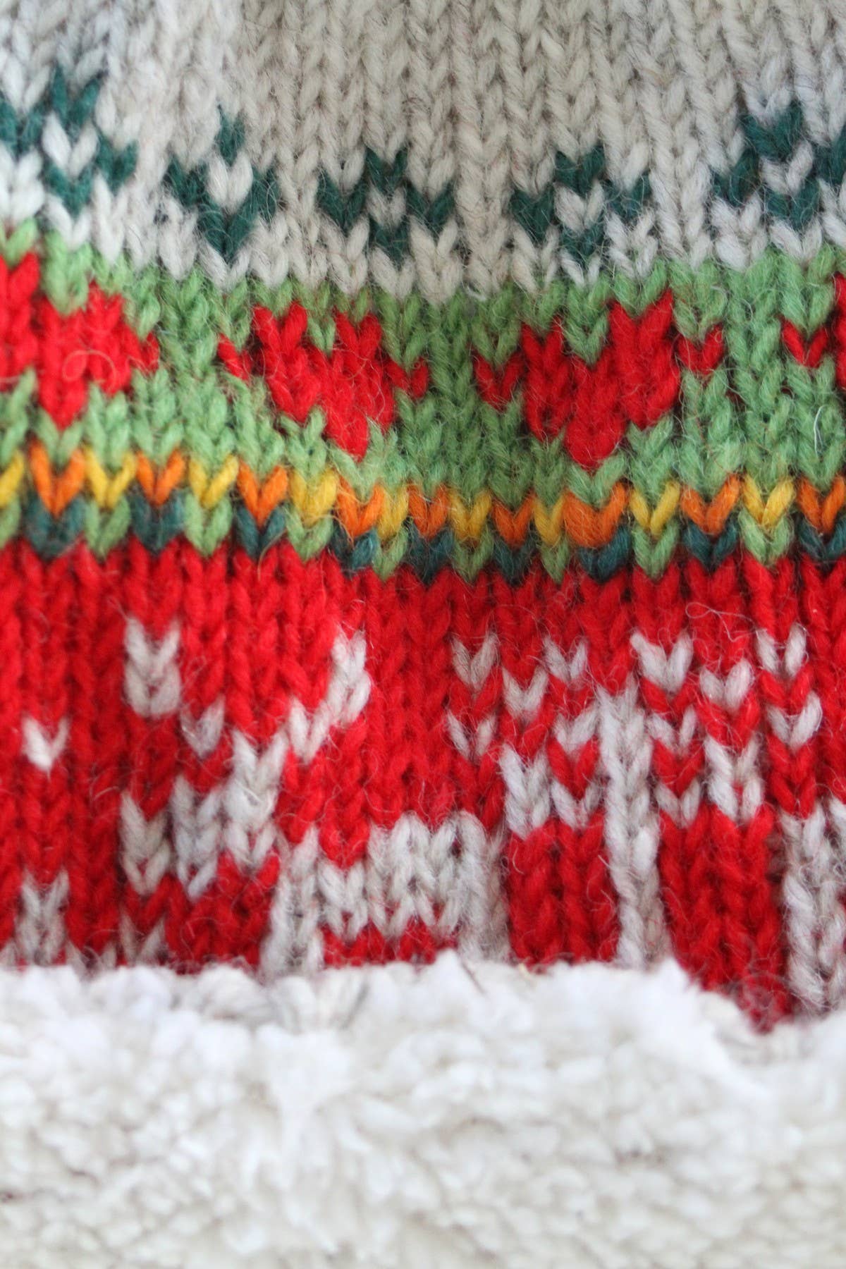 Christmas Reindeer Fingerless Gloves Red
