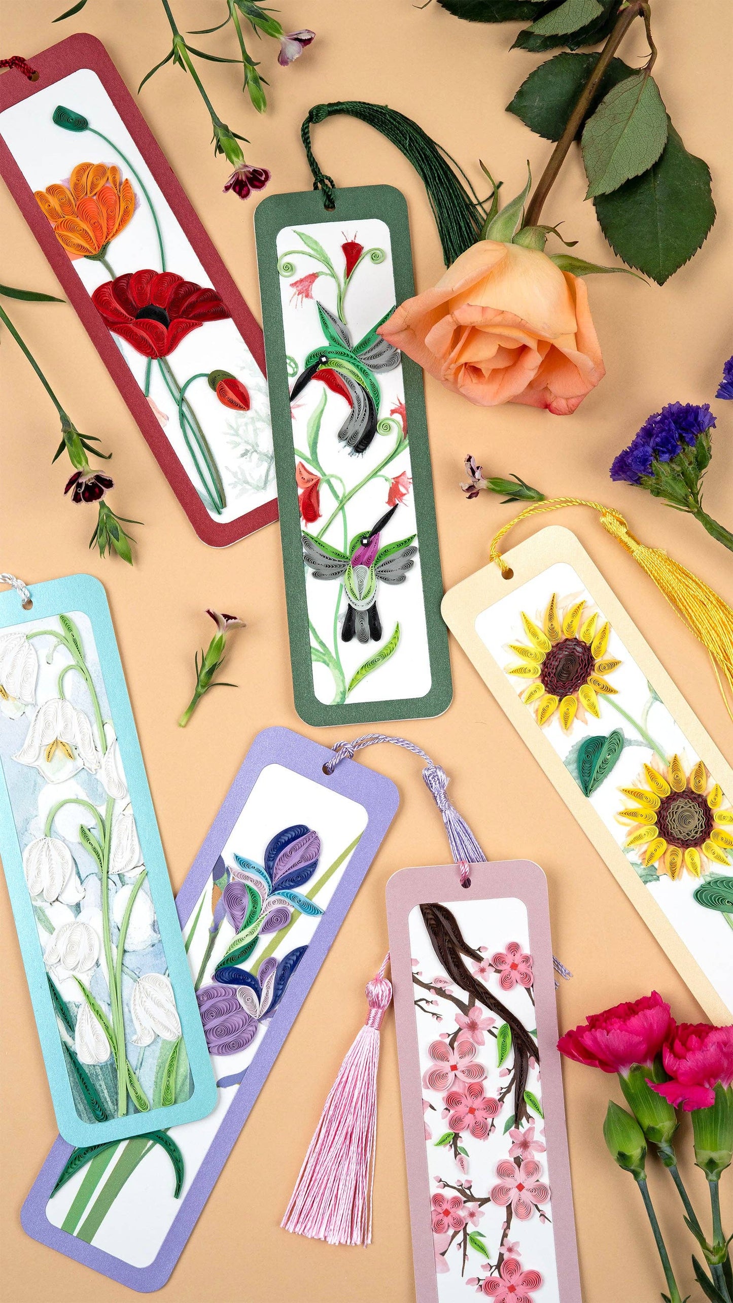 Quilled Paper Sunflowers Bookmark