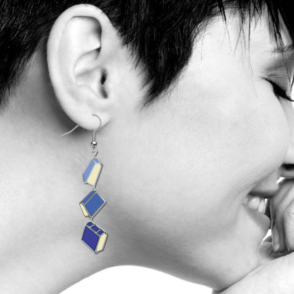 Blue Books Earrings