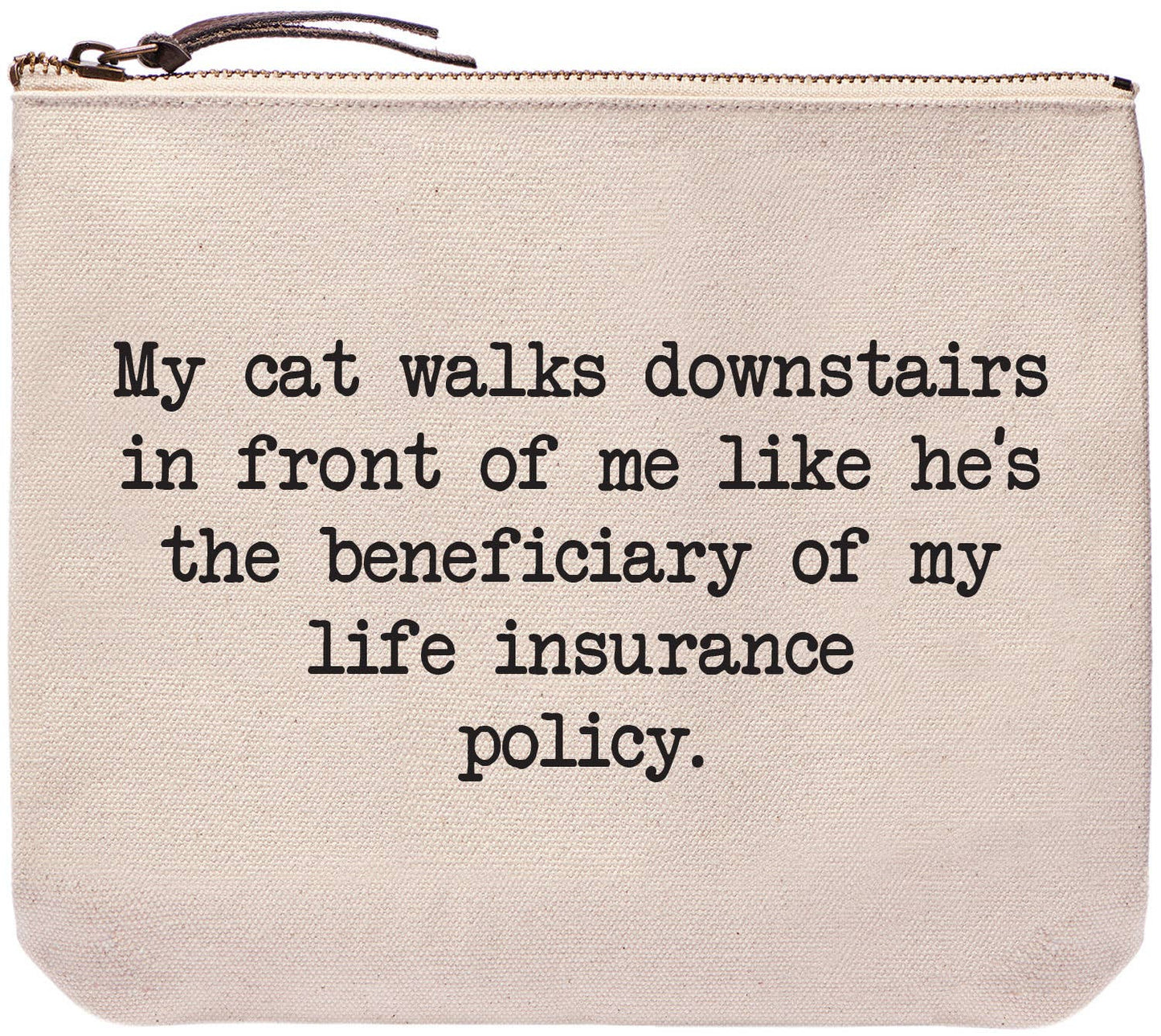My Cat Walks Downstairs Zippered Bags