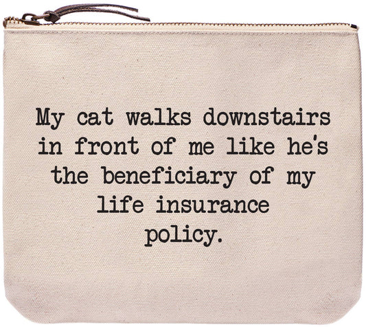 My Cat Walks Downstairs Zippered Bags