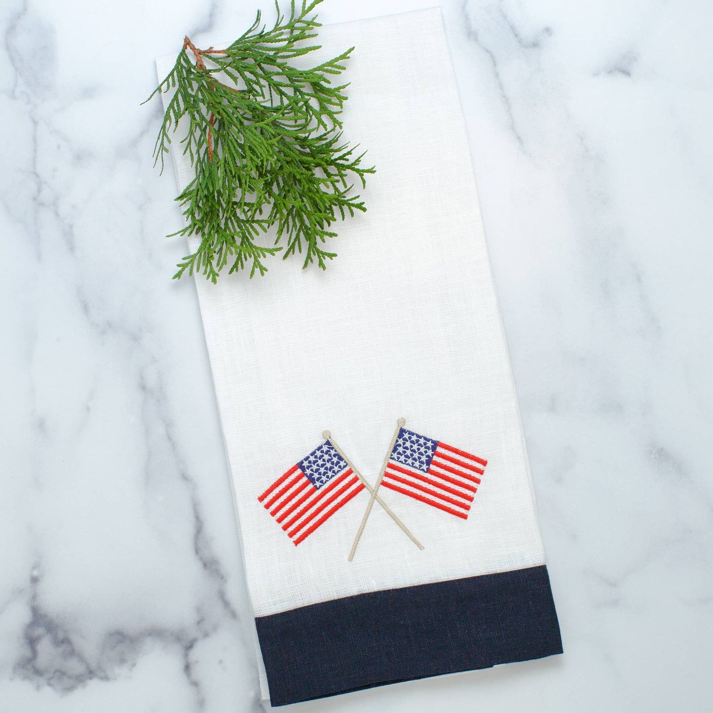 American Flags Linen Towel