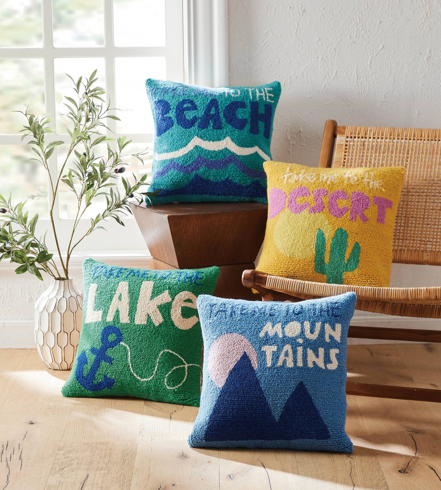 Take Me To The Lake Hook Pillow