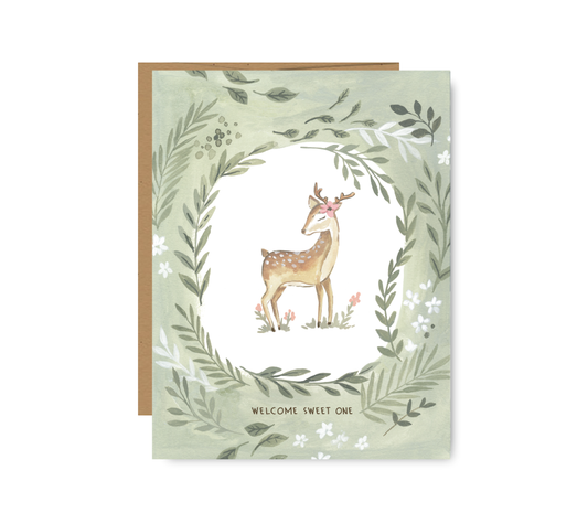 Sweet Deer Baby Greeting Card