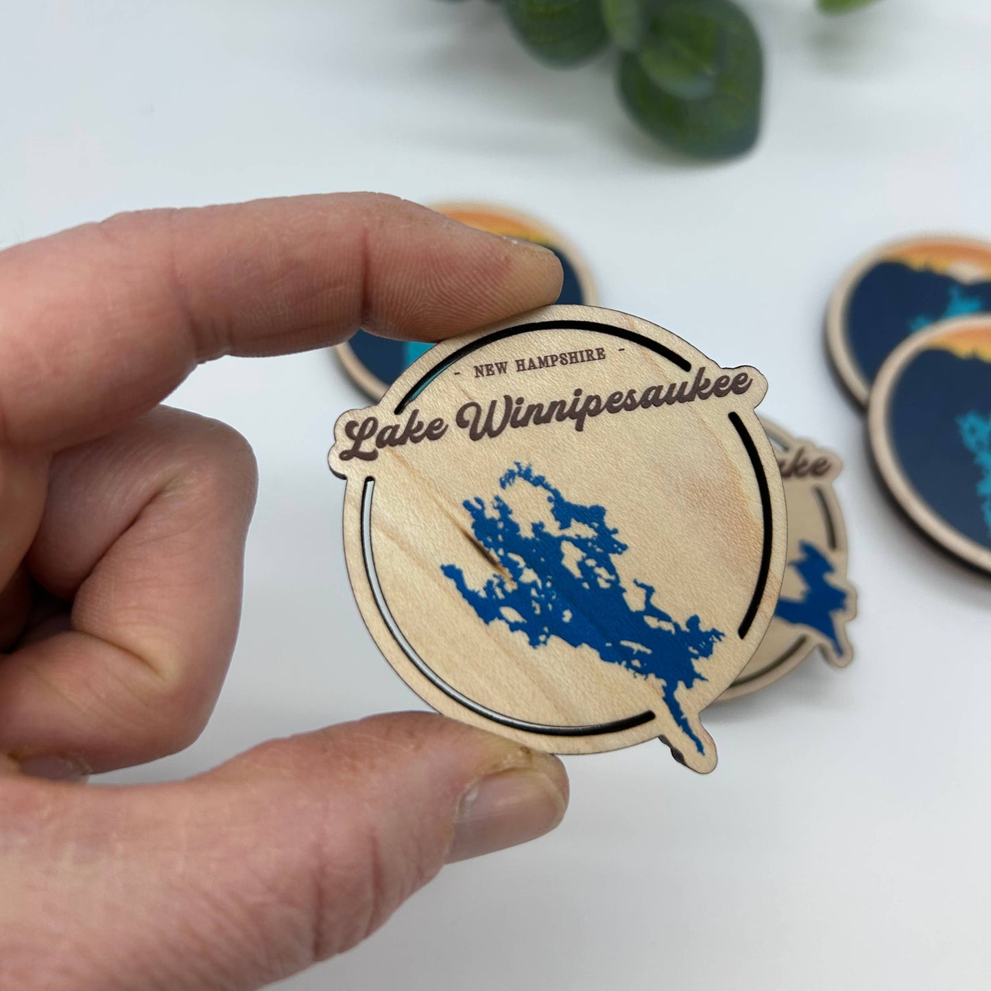 Lake CDA Custom Wooden Lake Magnets