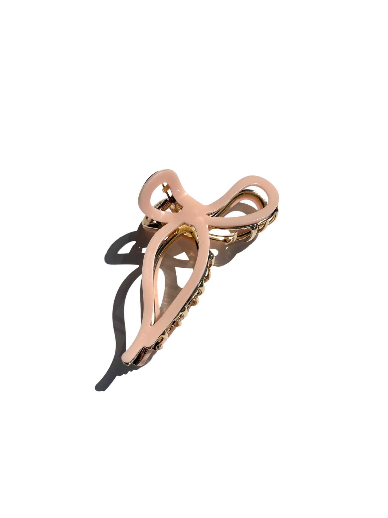 Ballet Bow Acetate Claw Clip: Pale Pink