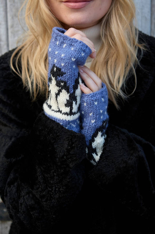 Huddle of Penguins Fingerless Gloves