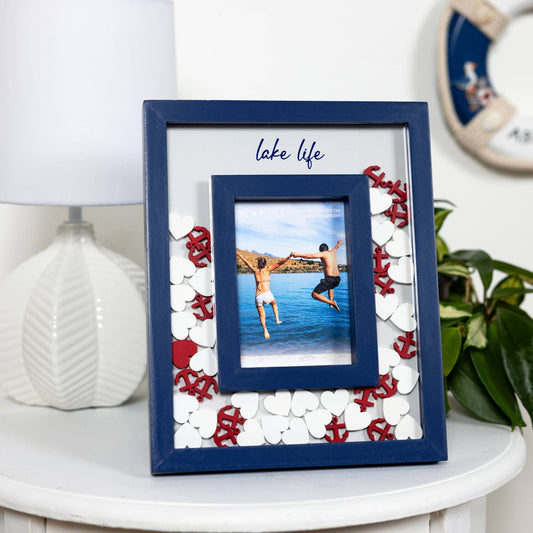 Lake Life - 8" x 10" Picture Frame (Holds 3.5" x 5.5" Photo)