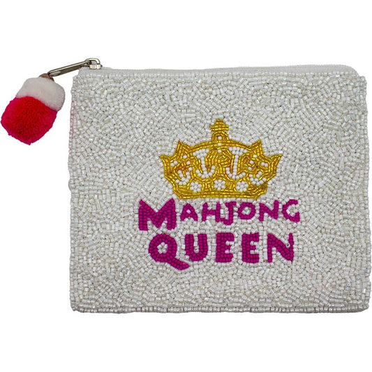 Mahjong Queen Beaded Pouch