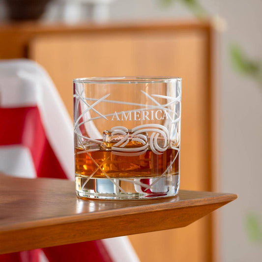 America250™ Longitude On The Rocks Whiskey Glass