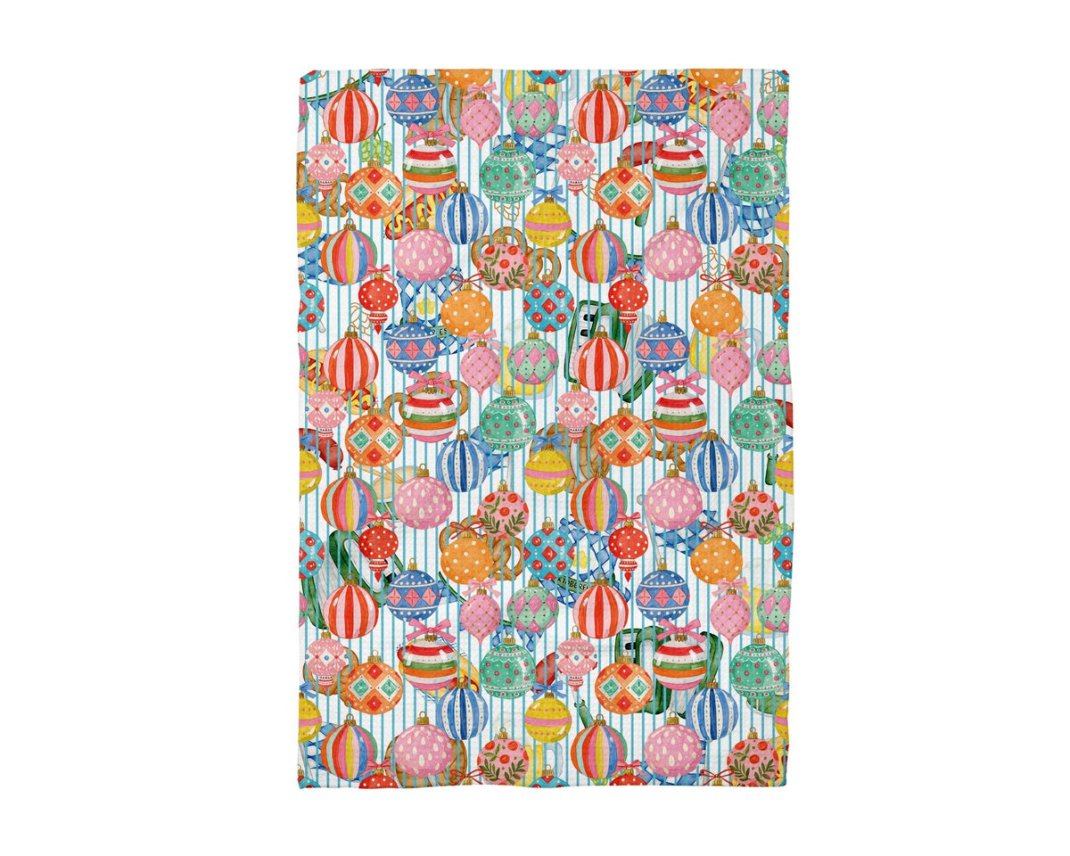 Christmas Stripe Colorful Ornament Towel