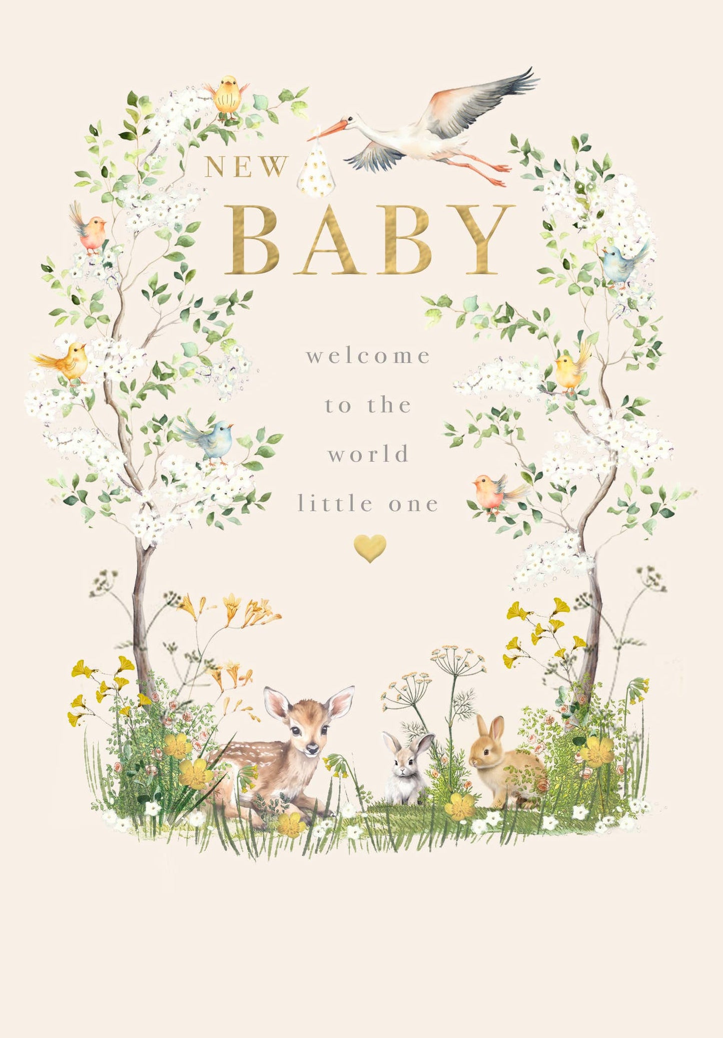 NEW BABY FOREST GREETING CARD