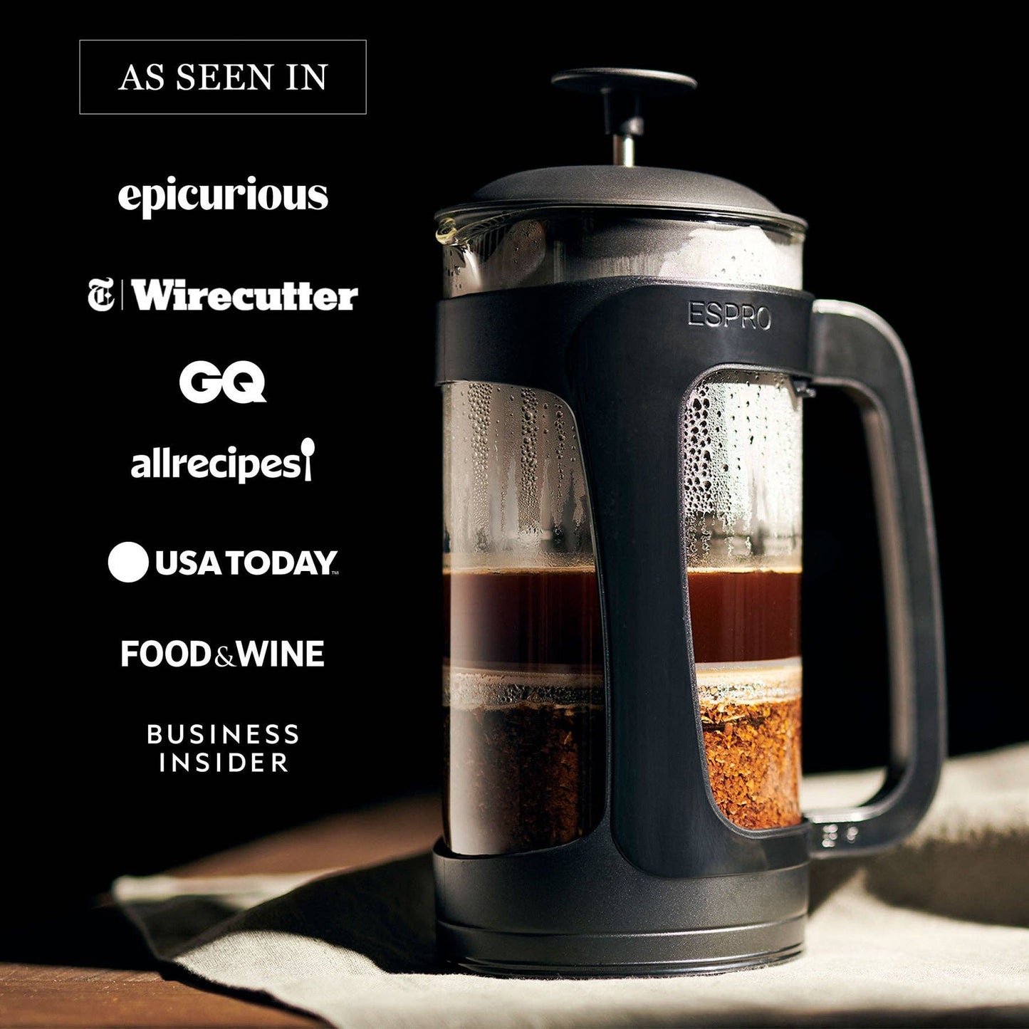 French Press P3 Black / 18 oz