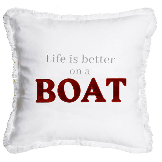 Boat - 18" Throw Pillow Cover