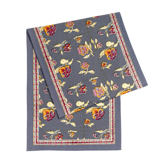 Pansy Red/Grey Runners: 16" x 72"