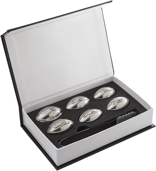 Football Shaped Whiskey Stones Set/6