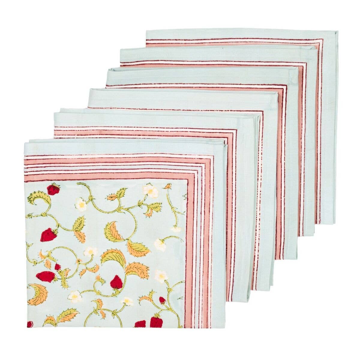 Strawberry Blue Napkins