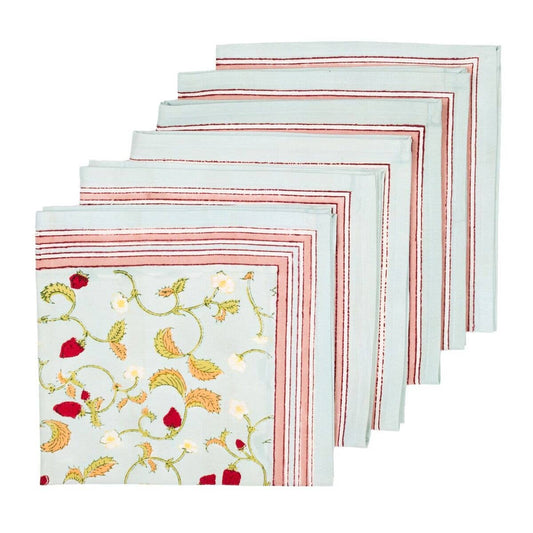 Strawberry Blue Napkins