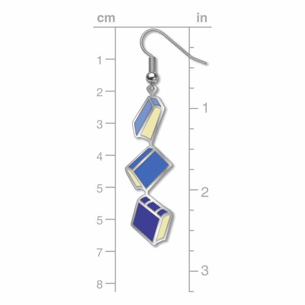 Blue Books Earrings