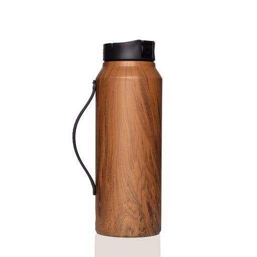Iconic Insulated Sport Lid Bottle w/Strap Teakwood