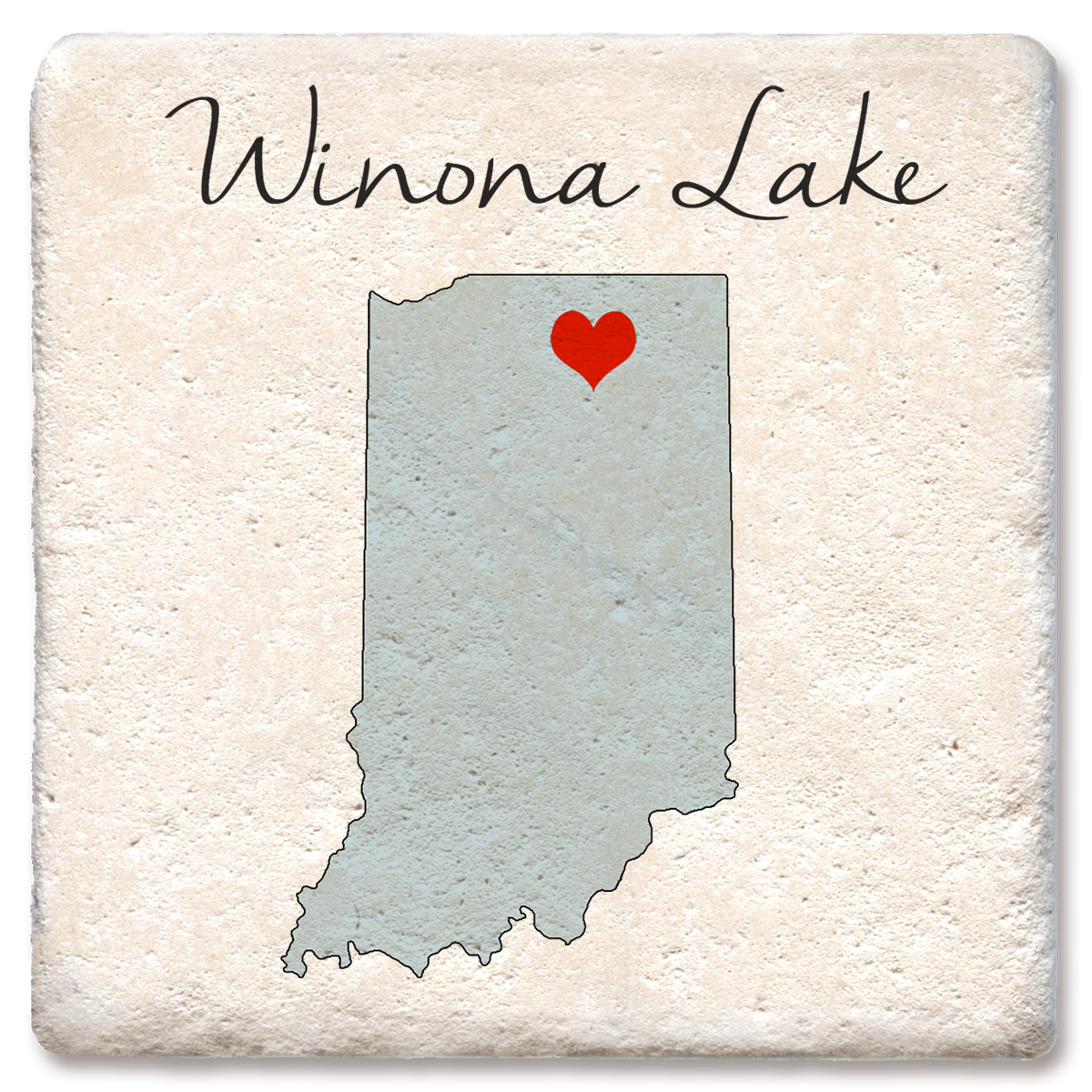 CDA Idaho Silhouette Heart Coaster