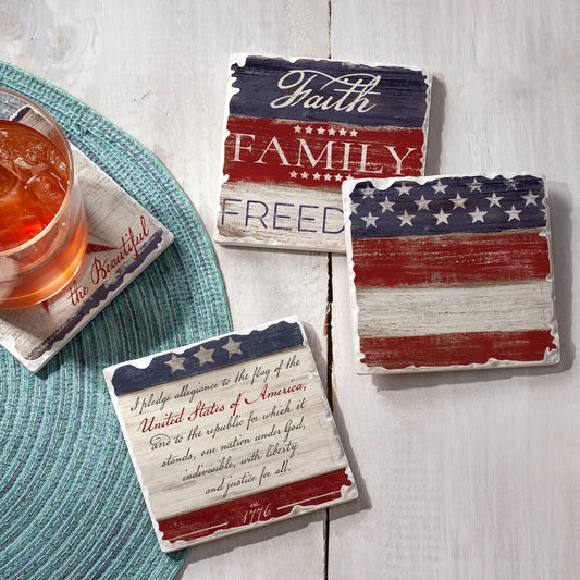 Americana Assorted Coaster 4 Pack