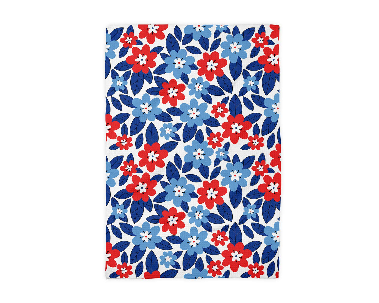 July 4th Floral Kitchen Towel