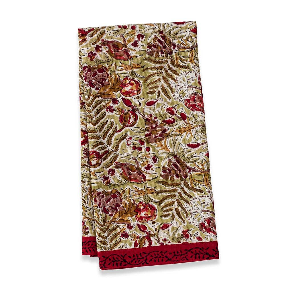 Winter Garden Red/Green Tea Towels