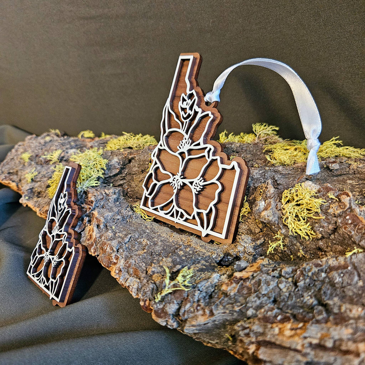 Idaho State Flower Syringa Wood Ornament