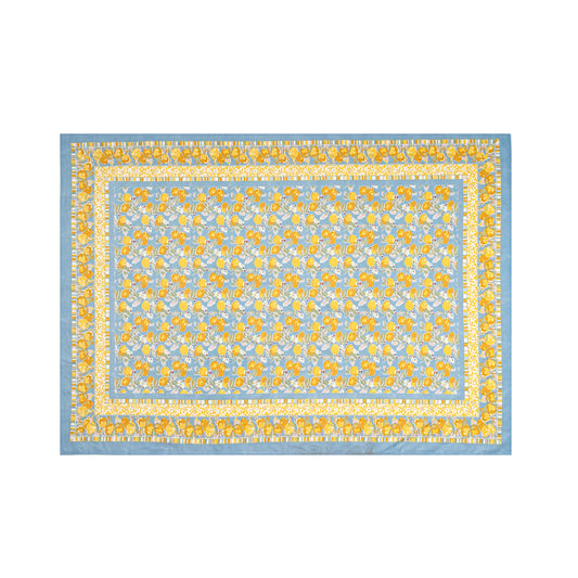 Citron Blue & Yellow Tablecloth 59" x 86"