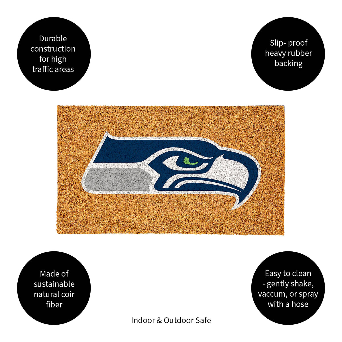 Seattle Seahawks Coir Mat 16x28