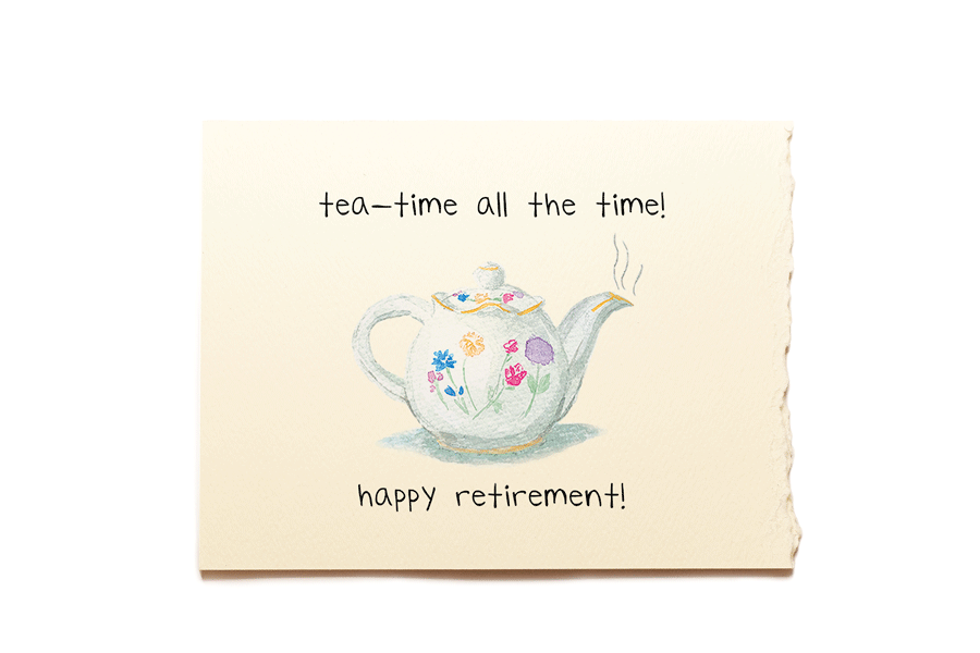 Tea-time Retirement Card