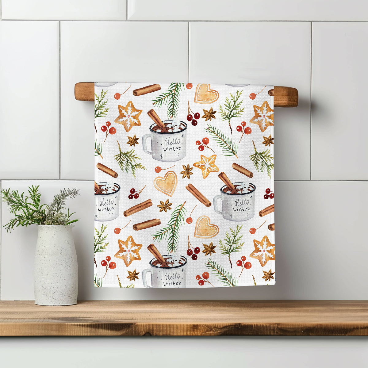 Christmas Winter Kitchen Tea Towel