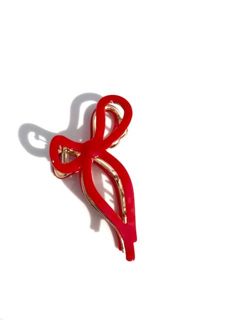 Ballet Bow Acetate Claw Clip: Pale Pink