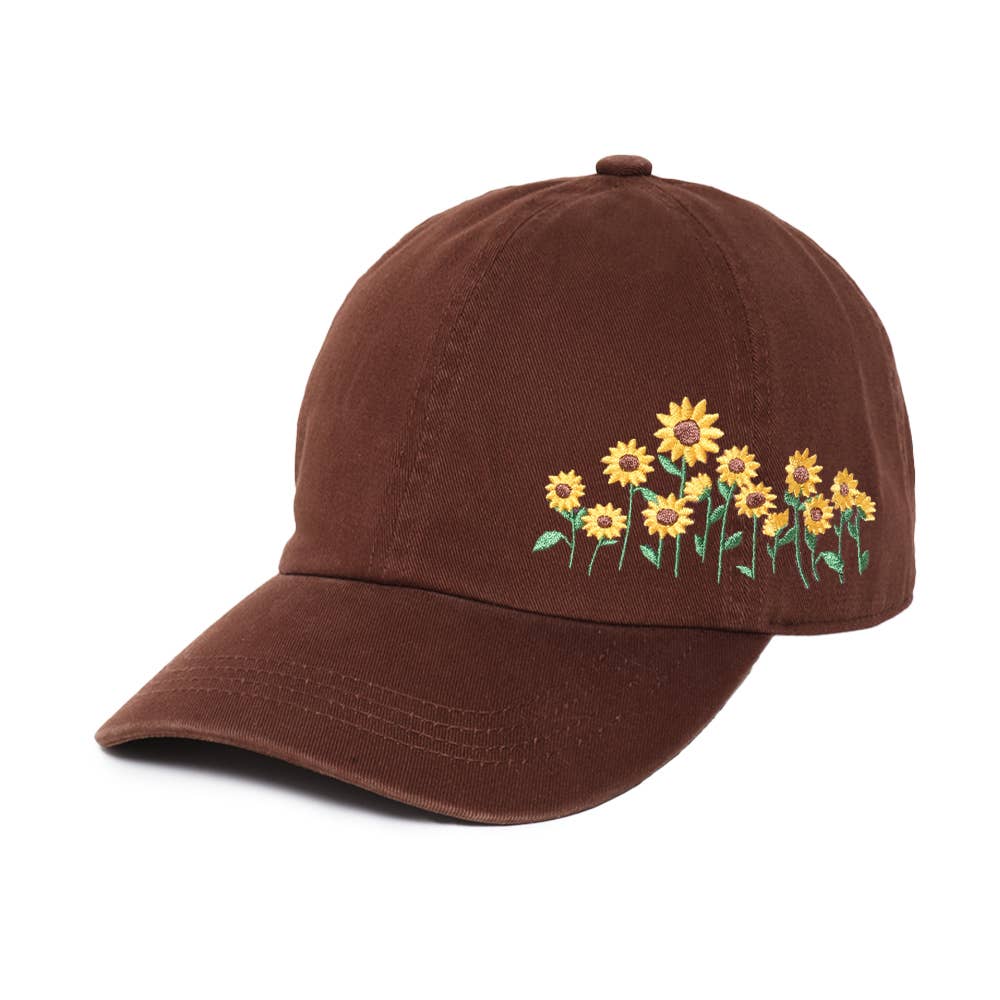 Sunflowers Baseball Cap: NAVY