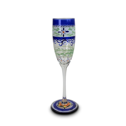 Barcelona Blue Champagne Glasses