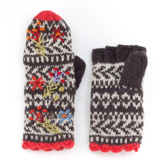 Sadie Finger Mittens - Red