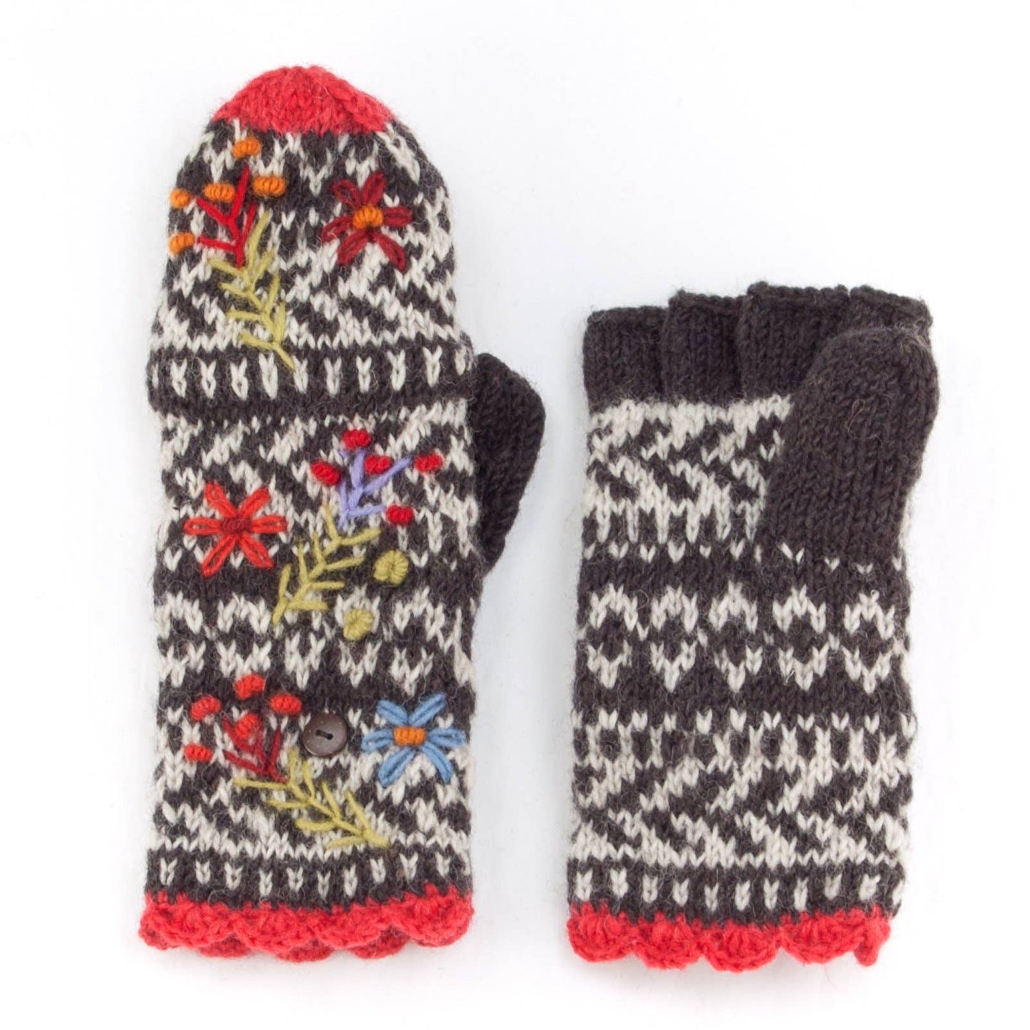 Sadie Finger Mittens - Black