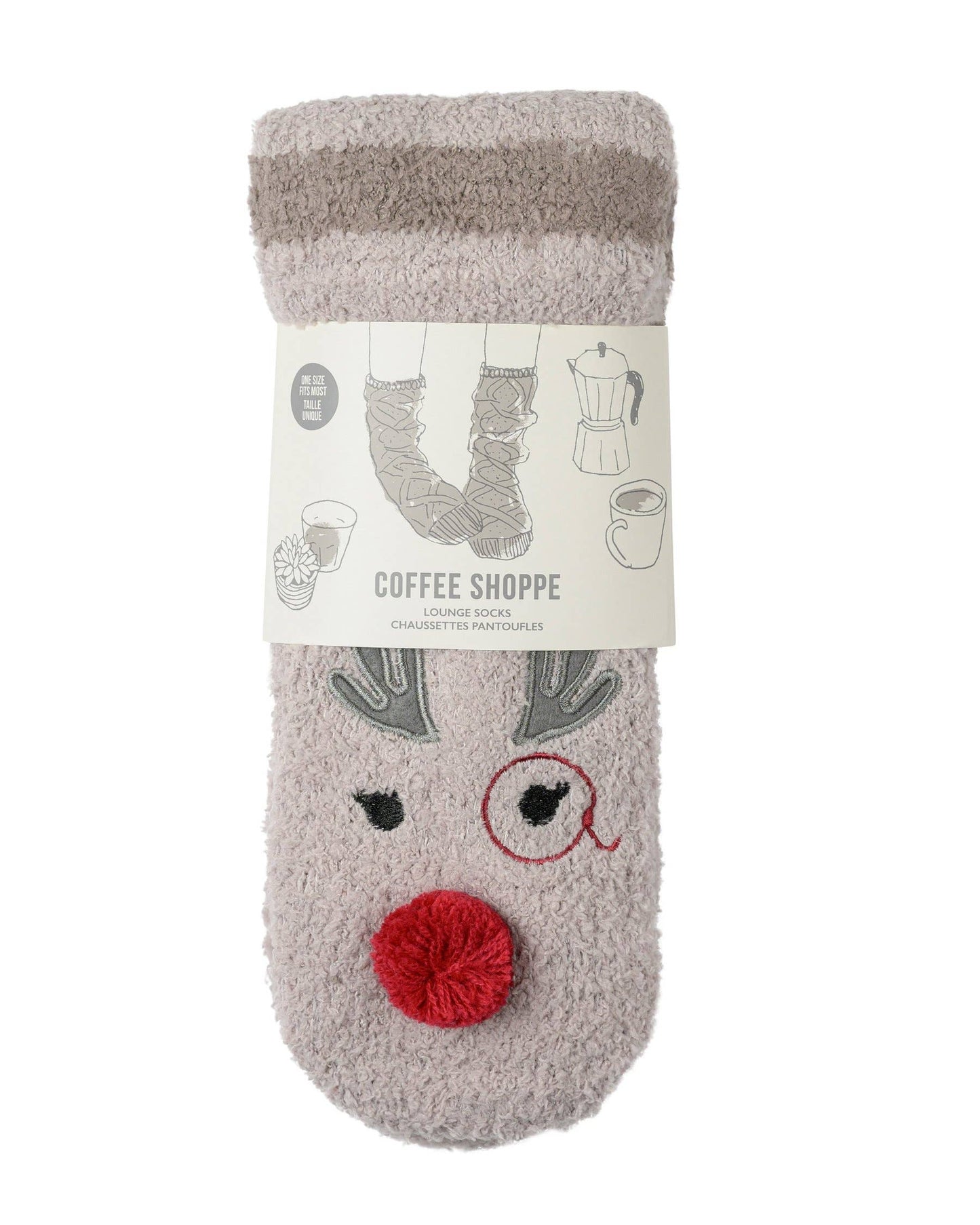 Marshmallow Critter Sock: Bear (Chestnut) / One Size