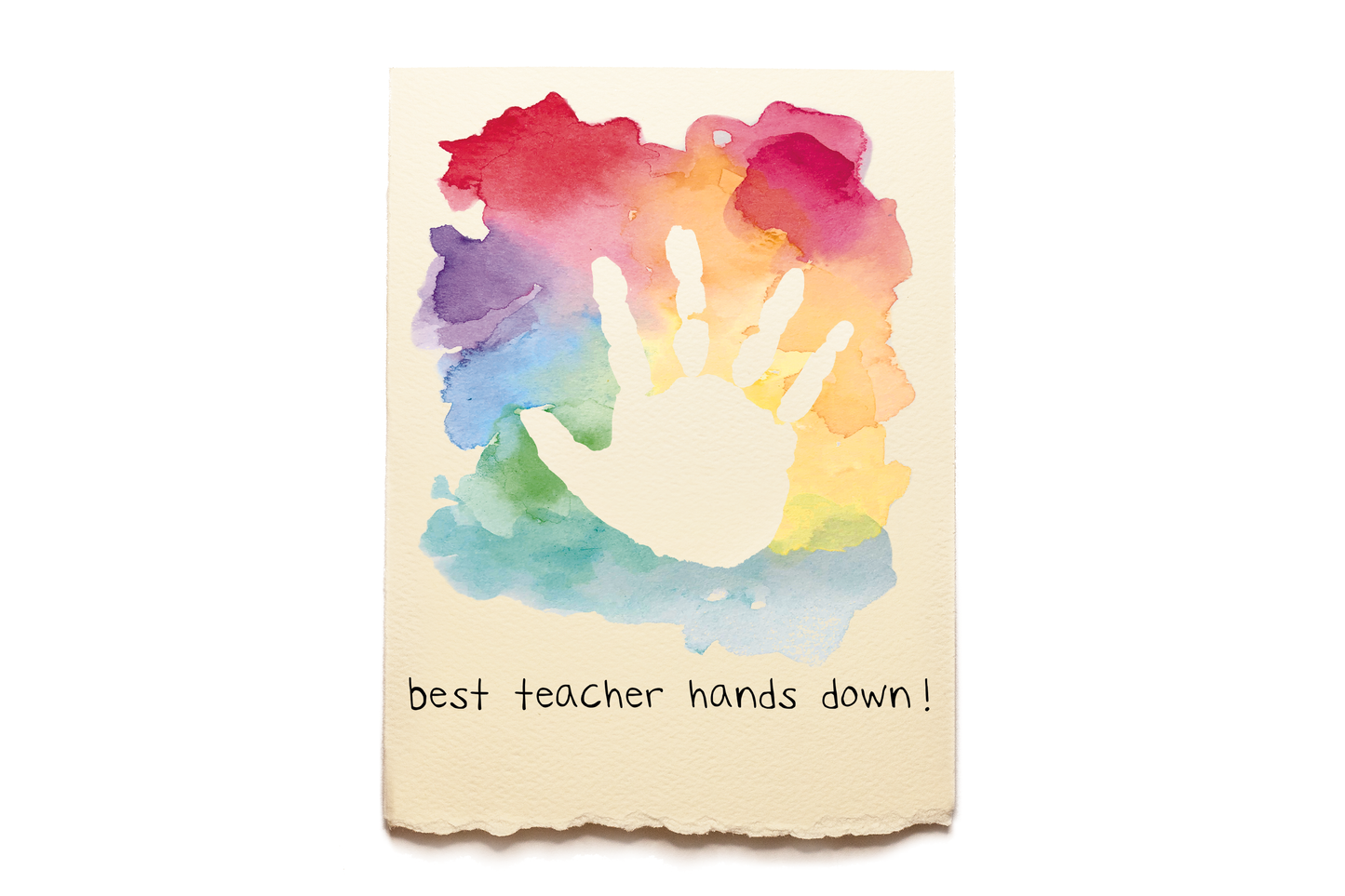 Teacher Handprint Thank You Card