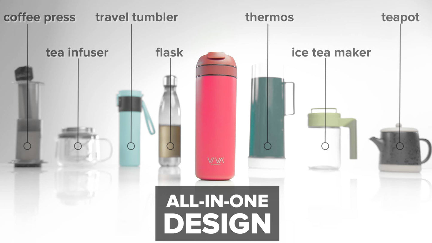 Travel Mug w/ Built-in Brewing System Gray