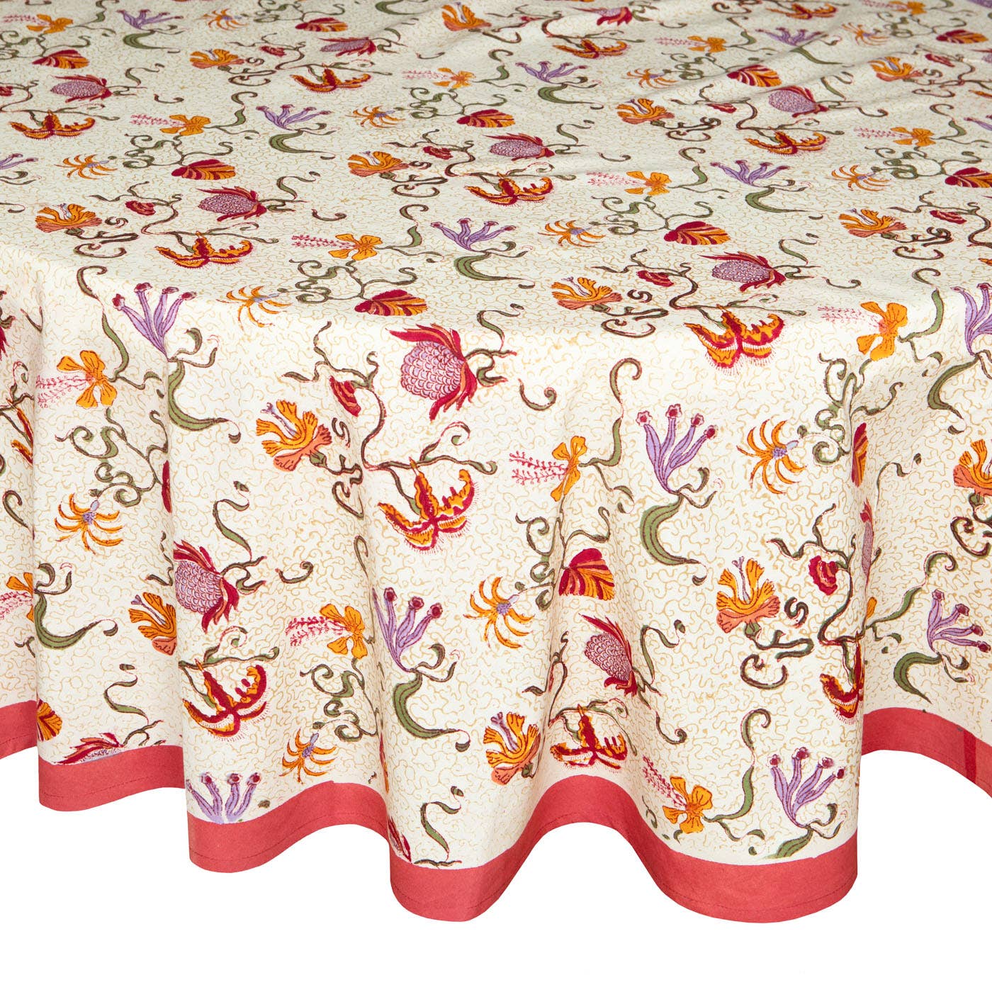 Fleurs des Indes | French Tablecloths: 71" x 106"